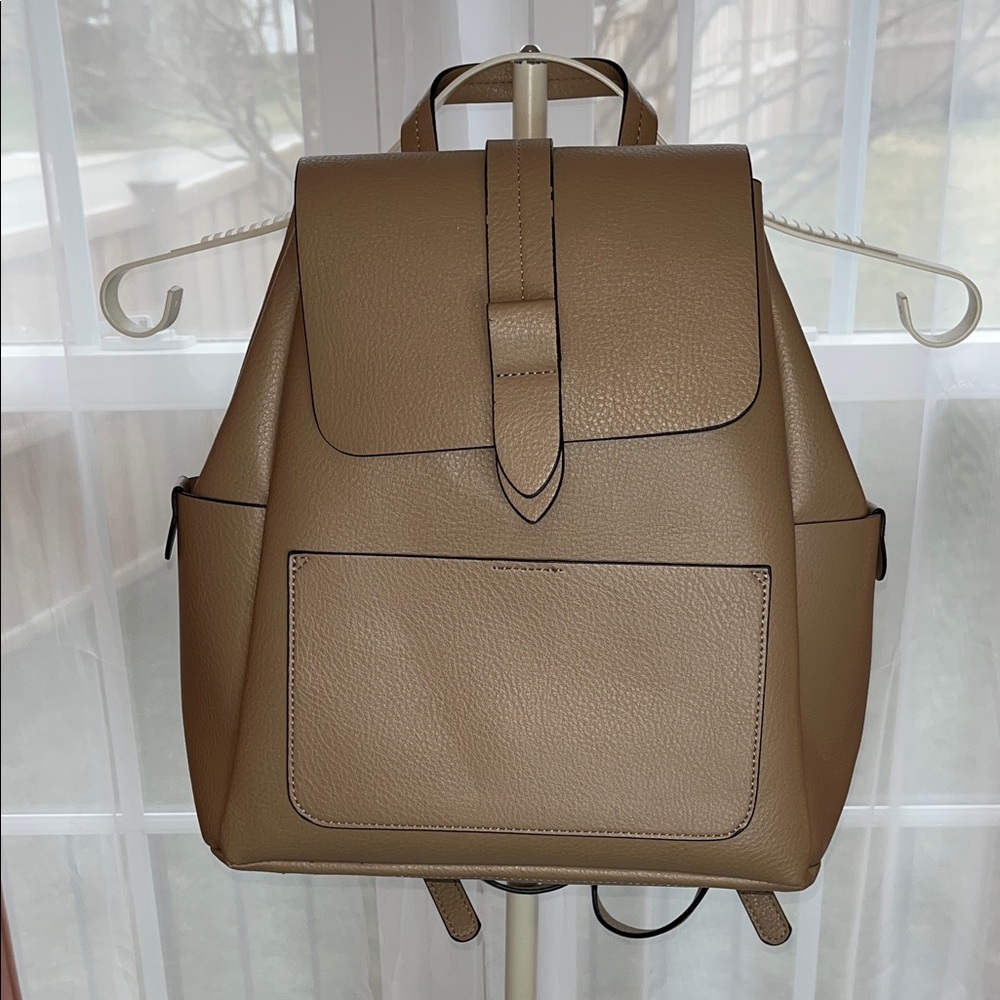 NEXT Nude/Tan Faux Leather Backpack Purse